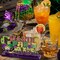 4 Pcs Mardi Gras Table Decoration Signs – Let the Good Times Roll Wooden Centerpieces (New Orleans Style)